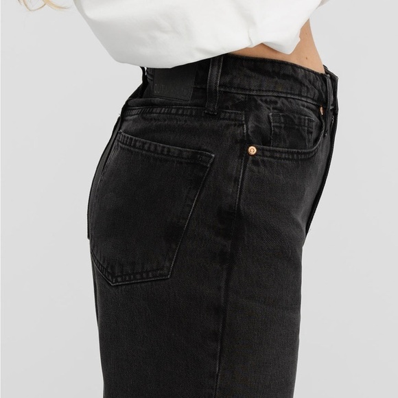 OUTLAND DENIM Abigail High-rise slim tapered black jeans 25 NWT - Picture 8 of 8